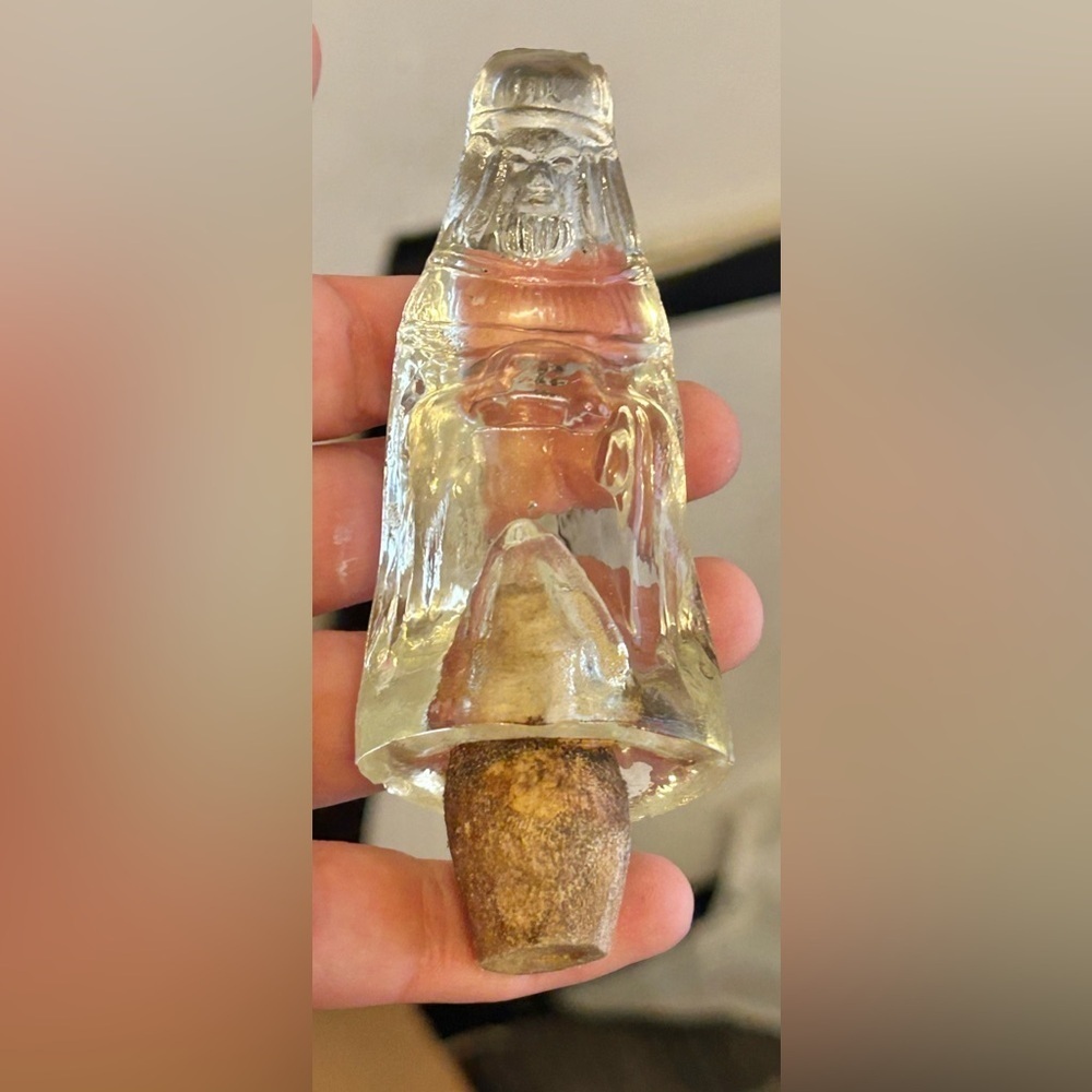 Vintage Pressed Glass Nativity Figurine Wise Man Cork Stopper Christmas Decor - Picture 12 of 13